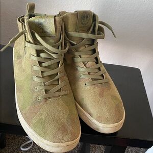 Gourmet Olive Green Suede Sneakers
